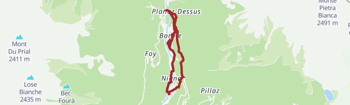 Route map: Sentiero della volpe